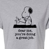 Women's - Peanuts - Dear Me Doing Great Job Cropped Graphic T-Shirt - 2 of 4
