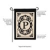 Evergreen Flag Cambridge Chic Letter P Monogram Applique Garden Flag - 12.5" Wide x 18" High - 3 of 4