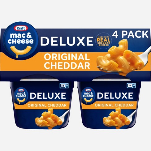 Kraft Deluxe Original Mac And Cheese Cups Easy Microwavable Dinner - 9 ...