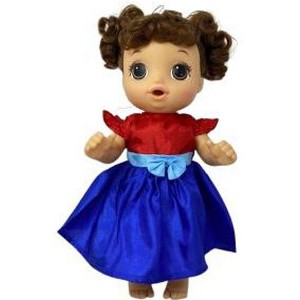 Doll Clothes Superstore Bright Shiny Dress Fits Some Baby Alive And Little Baby Dolls - 1 of 4