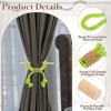 Unique Bargains Cotton Hand-Woven Decorative Tassel Curtain Tiebacks with Wood Club - 3 of 4