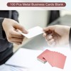 Unique Bargains Metal Blank Laser Engrave Printable DIY Name Cards 100 Pcs - 4 of 4