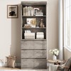 69" Tall Storage Bookshelves and Bookcases with 3 Drawers, Floor Standing 3 Tier Shelf Display Storage Shelves for Home Office Bedroom Living Room - 3 of 4