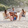 DOMETOUR Set of 2 Webbed Folding Beach Chairs, Outdoor Patio Lawn Foldable Chairs for Camping Fishing Yard Poolside BBQ - 3 of 4