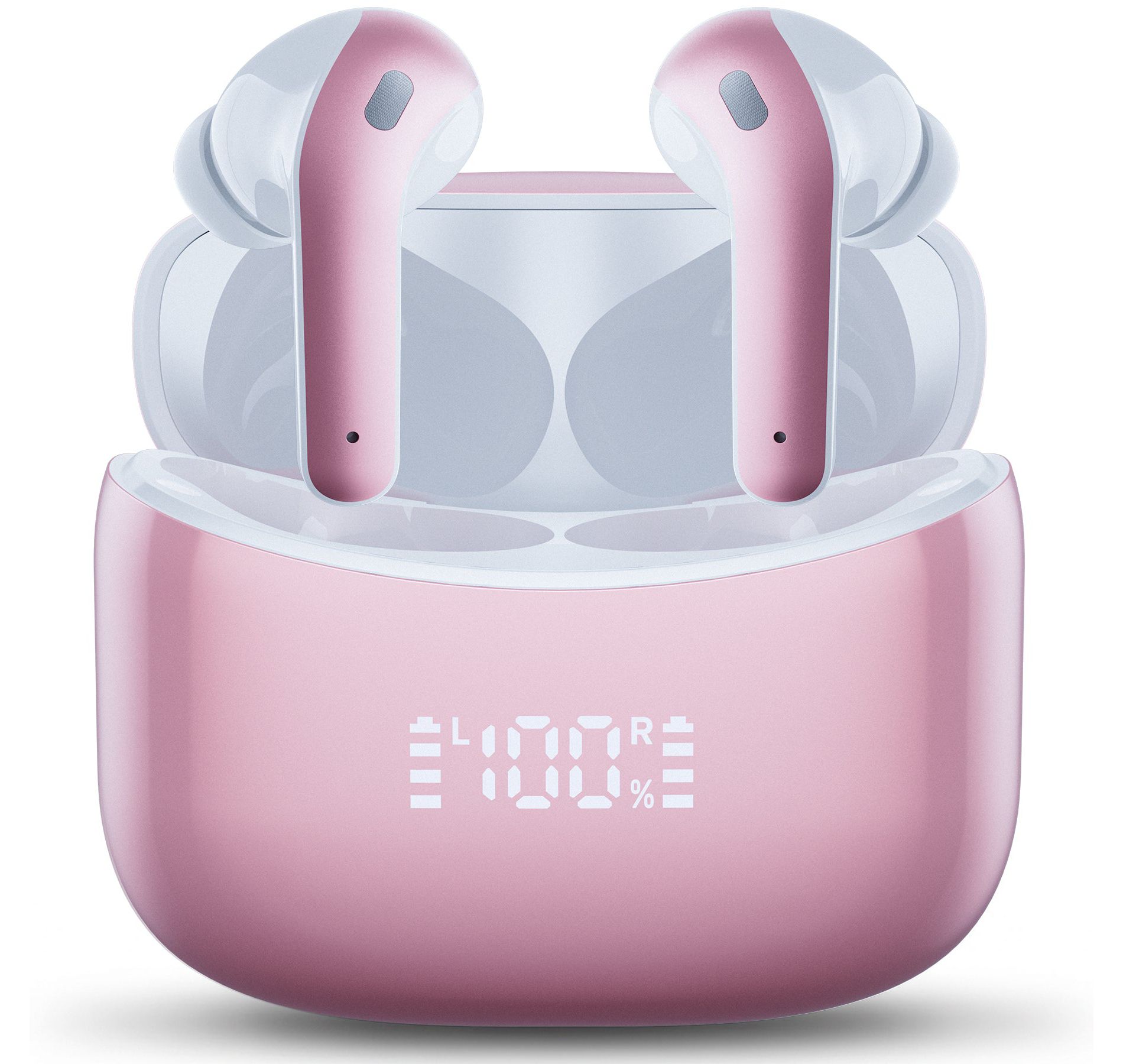Wireless Charging Bluetooth Earbuds, Hi-Fi Stereo, Touch, IPX Waterproof, Mic – iPhone, Samsung & Android