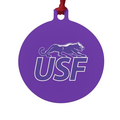 University of Sioux Falls Primary Logo Aluminum Holiday Christmas Tree Ornament