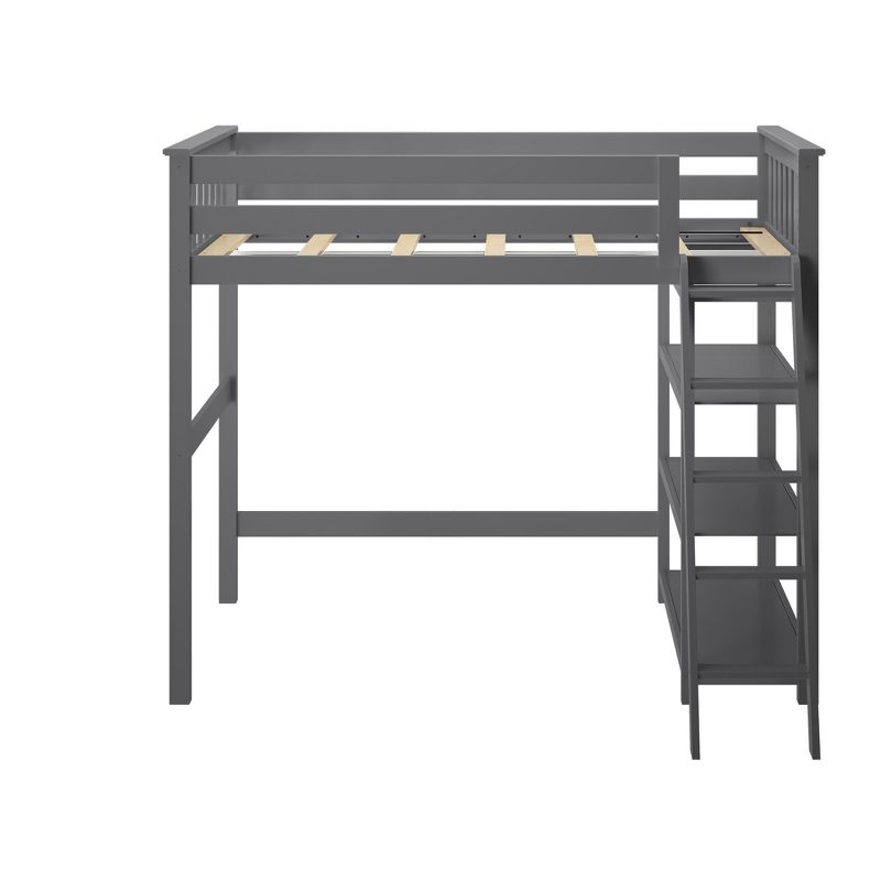 Max & Lily Twin-Size High Loft Bed with Bookcase, 1 of 9