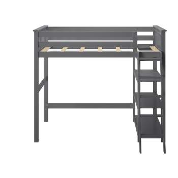 Max & Lily Twin-Size High Loft Bed with Bookcase