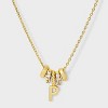 14K Gold Dipped Cubic Zirconia Rondelle Initial Necklace - A New Day™ Gold - 2 of 4