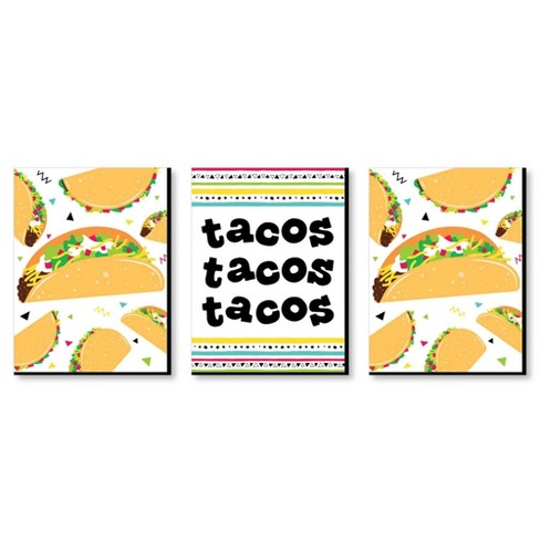 Big Dot Of Happiness Taco Bout Fun Kitchen Wall Art And Mexican Restaurant Decor Ideas 7 5 X 10 Inches Set 3 Prints Target - Mexican Wall Art For Kitchen