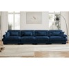 Oversized 166" Velvet Modular 4-seater Sectional Sofa with Bolstered Armrests, 4-Piece Free combination Sofa - 2 of 4