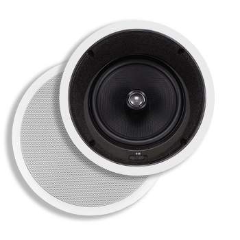 Monoprice Caliber 2-Way Aramid Fiber In-Ceiling Speakers - 8 Inch With Titanium Tweeters and 15� Angled Drivers (Pair)