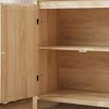 Coolmee Mid Century Sideboard Buffet - Retro Storage Cabinet with Rattan Doors & Adjustable Shelf, Accent Console for Living Room, Dining Room - 4 of 4