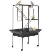 64" Bird Play Stand Center w/ Perches, Ladders, Rotating Ring & Removable Tray, Lockable Casters for Indoor Outdoor Use for Macaw, Parakeet - 2 of 4