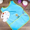 Bright Creations 4 Pack Kids Art Smocks, Waterproof Artist Painting Aprons with 3 Pockets and Velcro Tape for Art and Crafts Activity - 2 of 4