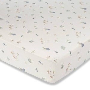 Crane Baby Cotton Sateen Fitted Crib Sheet - 1 of 4