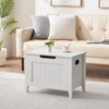 Whizmax Storage Chest, Upholstered Storage Trunk with 2 Safety Hinges, Storage Bench, Flip-Top Toy Chest for Entryway, Bedroom, Living Room, White - 4 of 4
