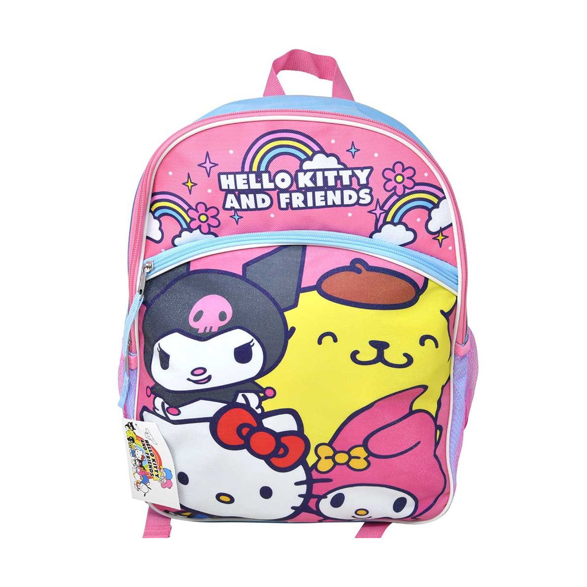 Hello Kitty and Friends 16" Colorful School Backpack with front and side Pockets