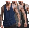 COOFANDY Men's 3 Pack Tank Tops Gym Workout Shirt Y-Back Sleeveless Muscle Fitness Bodybuilding Tank Shirts - 2 of 4