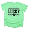 Simply Sage Market Checkered Lucky Shamrock Garment Dyed Tee - 2 of 4