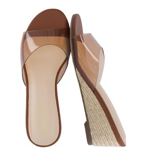 CUSHIONAIRE Brit Dress Wedge Sandals for Women, Clear Slip-On Espadrille  Heels with Soft Memory Foam Comfort : Target