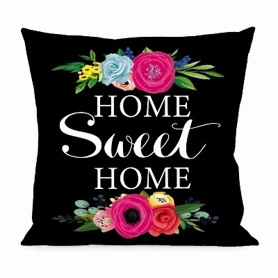 Evergreen Floral Home Sweet Home Interchangeable Pillow Cover Durable and Well Made Home and Garden Dcor For Lawn Patio Yard