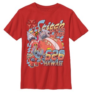 Boys Lilo & Stitch Hawaiian Galactic Race T Shirt - 1 of 4