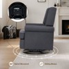 Swivel Rocker Chair, Swivel Glider, Comfy Upholstered Glider Rocking Chair, 360° Smooth Rotation, for Living Room, Bedroom, Office - 4 of 4
