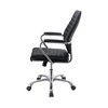 Simple Relax Leatherette and Metal Home Office Chair with Adjustable Height in Black - 3 of 4