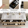 Whisen Pre-Assembled Floating Wall-Mounted Bathroom Vanity with Stone Resin Sink, U-Shaped Storage Drawers - 4 of 4