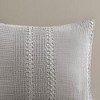 Gracie Mills Caiaphas 3-Piece Solid Lightweight Cotton Waffle Weave Duvet Cover Set - Full/Queen - Grey - 4 of 4