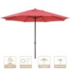Yescom 13FT XL Large UV 30+ Aluminum Outdoor Patio Umbrella for Table Garden Deck Market Yard Restaurant Hotel Pool Red - 3 of 4