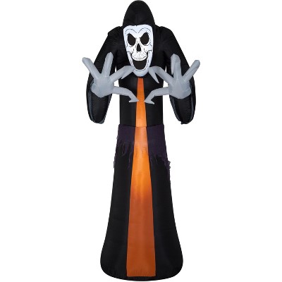 Gemmy Airblown Inflatable Reaper S LG, 9 ft Tall, Black