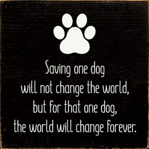 Slickblue Dog Rescue Quote Wood Sign, Routed Slot Hanging, Wall or Shelf Decor, Rustic Look, 7x7 Size, Color Options - 1 of 3