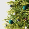 2ct Christmas 200mm Flocked Ribbed Glitter Ornament Set Green - Wondershop™ - 2 of 4