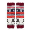 Anna-Kaci Women's Knit Leg Warmers with Reindeer and Snowflake Pattern 15.5x5in - 2 of 4