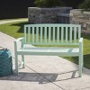 Coolbibila-Patio Benches With Back And Arm, Garden Benches Constructed From Durable Acacia Wood, Modern Garden Bench Outdoor - 2 of 4
