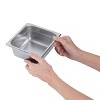 BIRDROCK HOME Stainless Steel Steam Table Pans, 1/6-Size, 1.2 qt, 24 Gauge Steel, 2.5" Depth, Meal Prep, Cooking & Food Storage (6 Pack) - 4 of 4