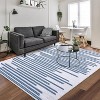Berber Stripe Rug – Washable, Low Pile, Non-Slip, Foldable Area Rug for Living Room, Bedroom, Dining Room, Office, Soft & Modern - 3 of 4