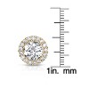 Guili Sterling Silver Colored Cubic Zirconia Round Halo Stud Earrings, a Radiant and Classic Jewelry Piece for a Versatile and Elegant Appeal - 3 of 4