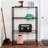 Honey-Can-Do 14" x 36" x 54" 4 Tier Organizing Shelf Black: Wire Shelving Storage, Steel Utility Shelves, 350 lb Capacity - 4 of 4