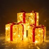 Joyfy 3Packs Christmas Gift Box Lights, Transparent Present Boxes Yard Light Decorations with 60 LEDs for Christmas Eve Night Indoor Outdoor Decor - 4 of 4