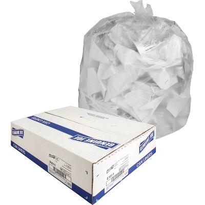 Genuine Joe Trash Can Liners 16 Gallon .6Mil 24"x31" 500/CT Clear 01011