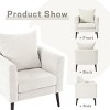 CAVINAS Modern Fabric Accent Chair, Upholstered Armchair with Pillow and Wooden Legs for Living Room, Bedroom, Reception Room - 3 of 4
