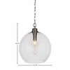 Toltec Lighting Kimbro 1 - Light Pendant in  Brushed Nickel with 13.75" Clear Bubble Shade - 2 of 2