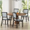 VECELO Foldable Dining Chairs Set of 2/4/6, No Assembly Heavy-Duty Metal Frame, Kitchen and Living Room Chairs, Black/Brown - 3 of 4
