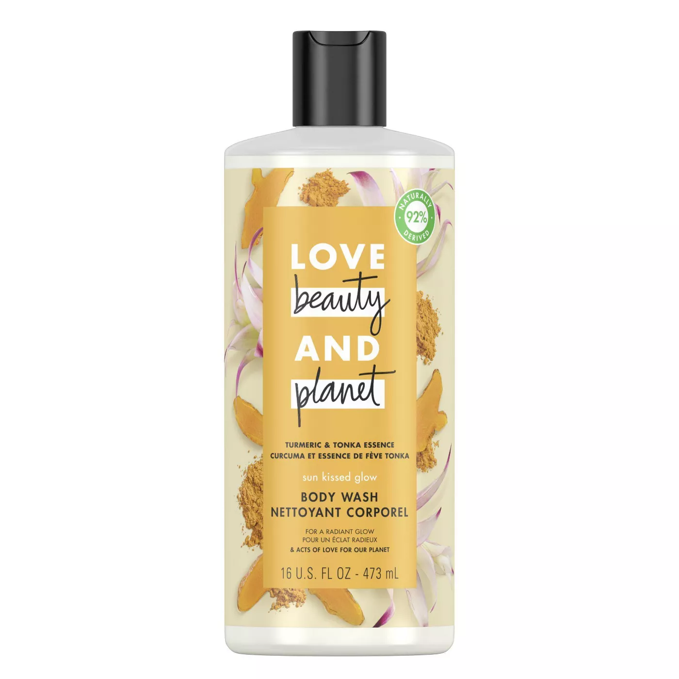 Love Beauty & Planet Sun-Kissed Glow Turmeric & Tonka Body Wash - 16oz - image 1 of 8