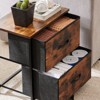 CAVINAS 2-Drawer Dresser,Set of 2,Modern Storage Cabinet Dresser for Bedroom or Entryway,Metal Frame and Wooden Top - 2 of 4