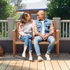 Costway 2-Person Outdoor Garden Bench with Comfy Armrests and Backrest Teak Wood - 4 of 4