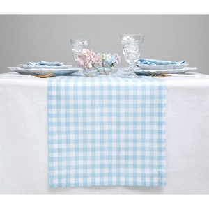 Solino Home Linen Gingham Check Table Runner - 1 of 4